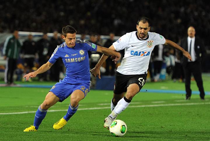 Chelsea's Cesar Azpilicueta in action against Corinthians in 2012