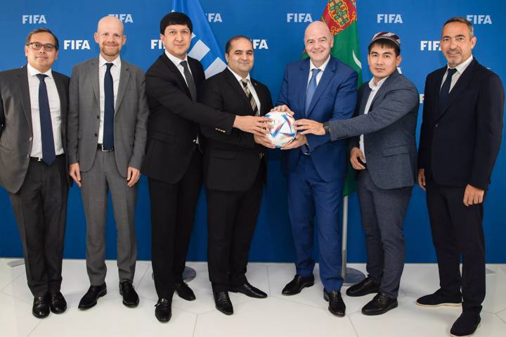 FIFA President Gianni Infantino and Football Federation of Turkmenistan Meeting