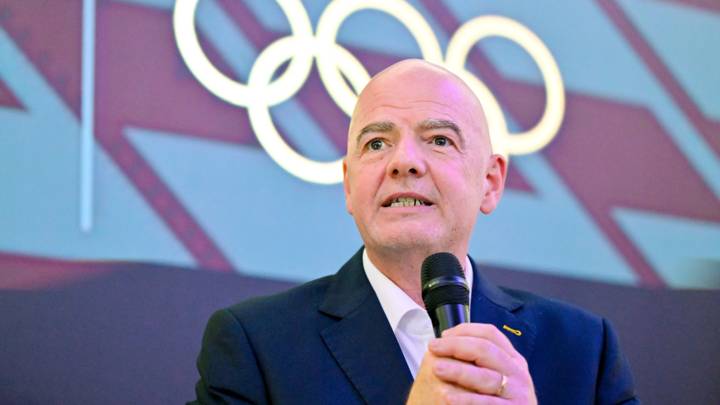 PARIS, FRANCE - AUGUST 08: FIFA President Gianni Infantino during the FIFA House Olympic family meeting at FIFA's Paris office on August 08, 2024 in Paris, France. (Photo by Harold Cunningham/FIFA)