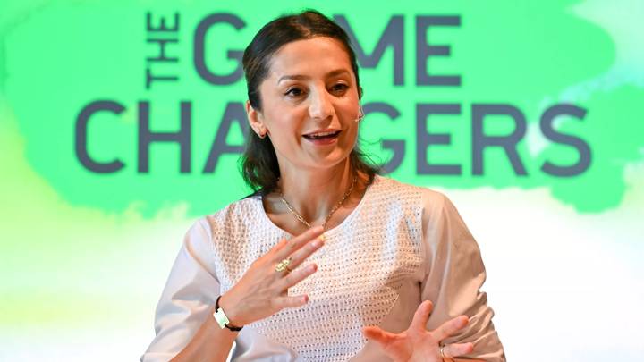 ZURICH, SWITZERLAND - JUNE 26: Dr. Nadia Nadim during The Game Changers at Home of FIFA on June 26, 2024 in Zurich, Switzerland. (Photo by Harold Cunningham/FIFA)