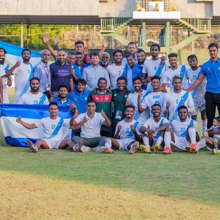 Blue Star SC, winners of the inaugural Sri Lanka Super League