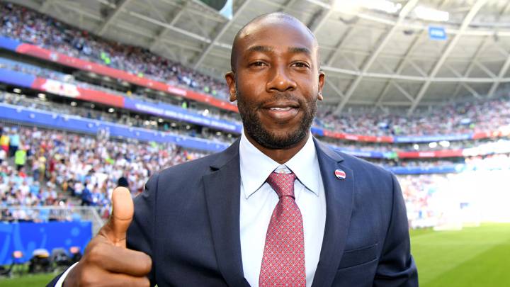 SAMARA, RUSSIA - JUNE 17:  FIFA legend Paulo Wanchope of Costa Rica poses during the 2018 FIFA World Cup Russia group E match between Costa Rica and Serbia at Samara Arena on June 17, 2018 in Samara, Russia.  (Photo by Stuart Franklin - FIFA/FIFA via Getty Images)