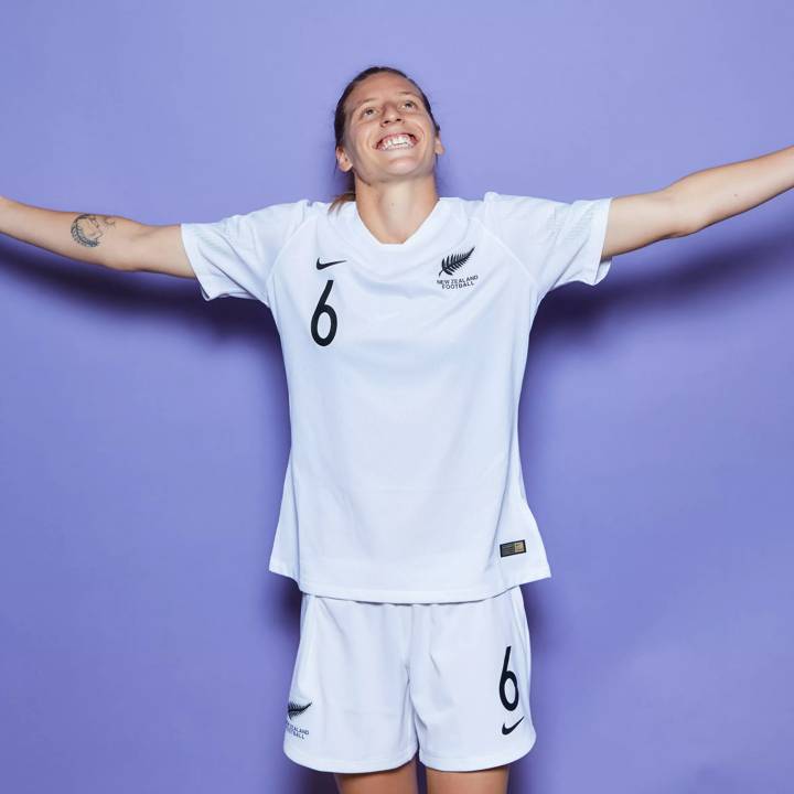 LE HAVRE, FRANCE - JUNE 06: Rebekah Stott of New Zealand poses for a portrait during the official FIFA Women's World Cup 2019 portrait session at Hotel Mercure Le Havre Centre Bassin du Commerce on June 06, 2019 in Le Havre, France. (Photo by Adam Pretty - FIFA/FIFA via Getty Images)