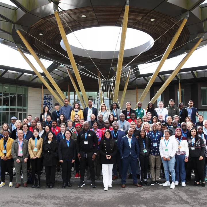 BURTON-UPON-TRENT, ENGLAND - MARCH 07: <> at St Georges Park on March 07, 2023 in Burton-upon-Trent, England. (Photo by Cameron Smith - FIFA/FIFA via Getty Images)