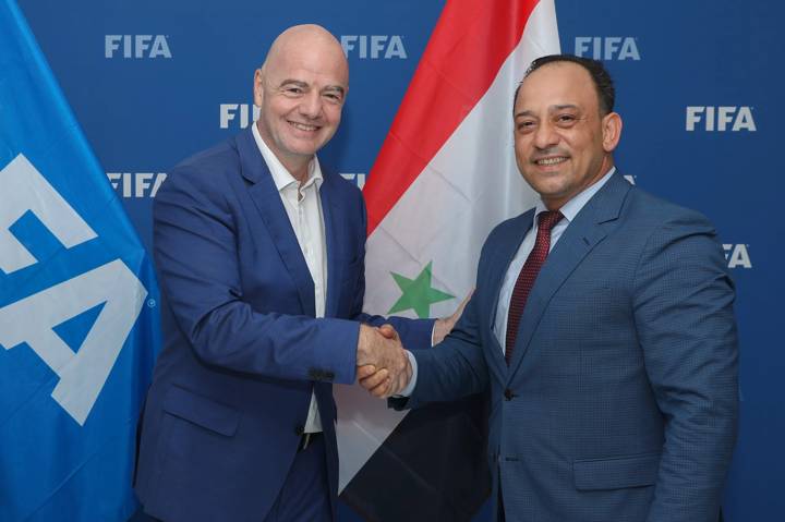 FIFA President Gianni Infantino and Syrian Football Association Meeting