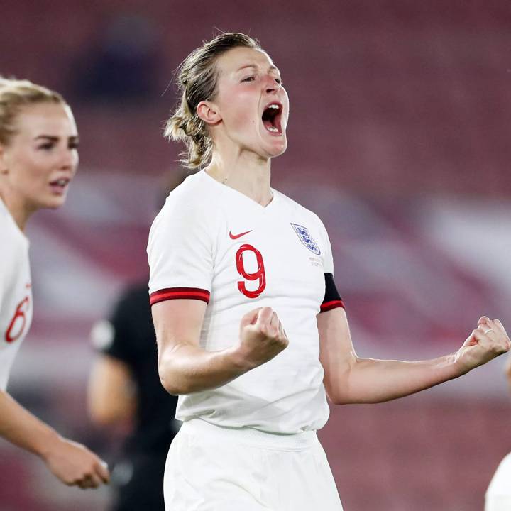 Mandatory Credit: Photo by James Marsh/Shutterstock (12448509ap) Ellen White of England celebrates scoring her sides fourth goal. England Women v North Macedonia Women, FIFA Women s World Cup 2023 Qualifying, Group D, Football, St Mary s Stadium, Southampton, UK - 17 Sep 2021