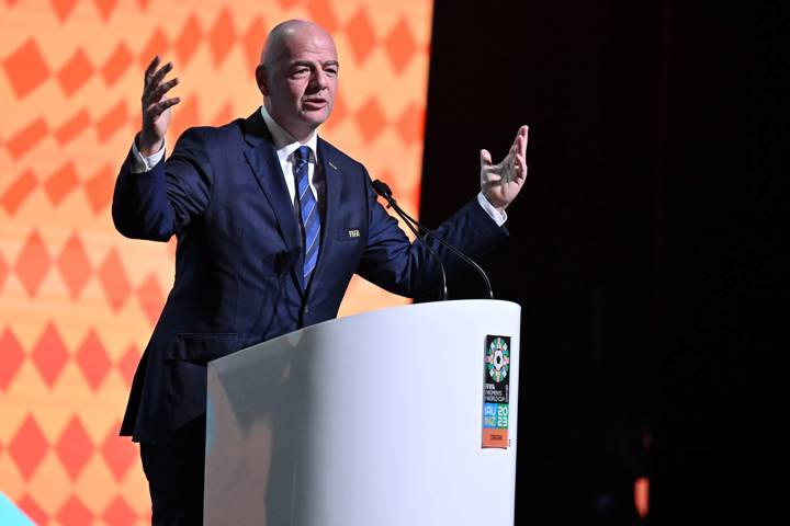 FIFA President speaks at the FIFA Women's World Cup 2023 Final Draw