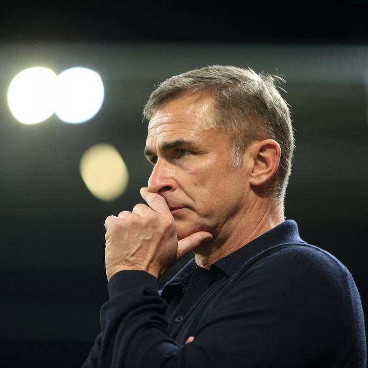 INGOLSTADT, GERMANY - OCTOBER 12: Germany U21 coach Stefan Kuntz looks on before the 2019 UEFA Under 21 European Championship Qualifier between Germany U21 and Norway U21 at Audi Sportpark on October 12, 2018 in Ingolstadt, Germany. (Photo by Adam Pretty/Bongarts/Getty Images)