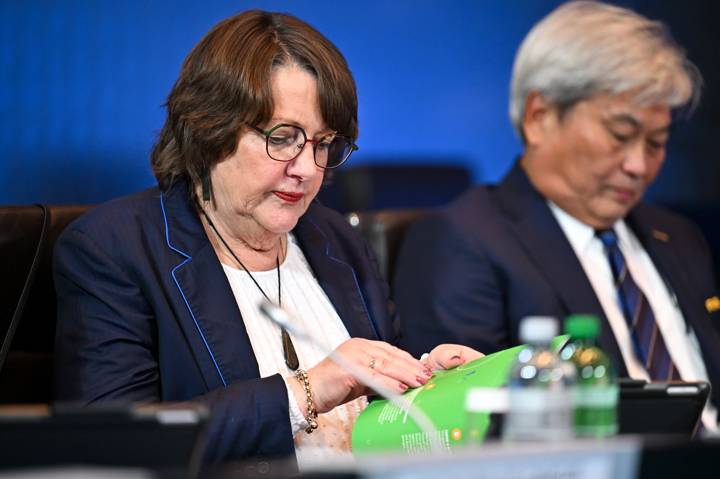 ZURICH, SWITZERLAND - OCTOBER 3: FIFA Council Member and New Zealand Football President Johanna Wood during the FIFA Council Meeting No.29 at Home of FIFA on October 3, 2024 in Zurich, Switzerland. (Photo by Harold Cunningham/FIFA)