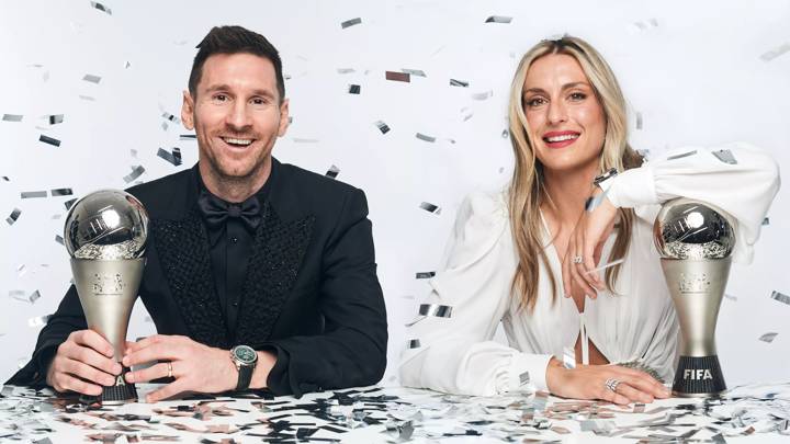 The Best FIFA Football Awards 2022 - Lionel Messi and Alexia Putellas with their trophies